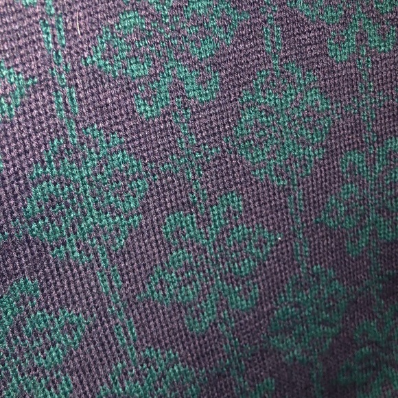 Talbots Womens 3X cardigan navy w/green design and accent embroidery - Picture 5 of 5